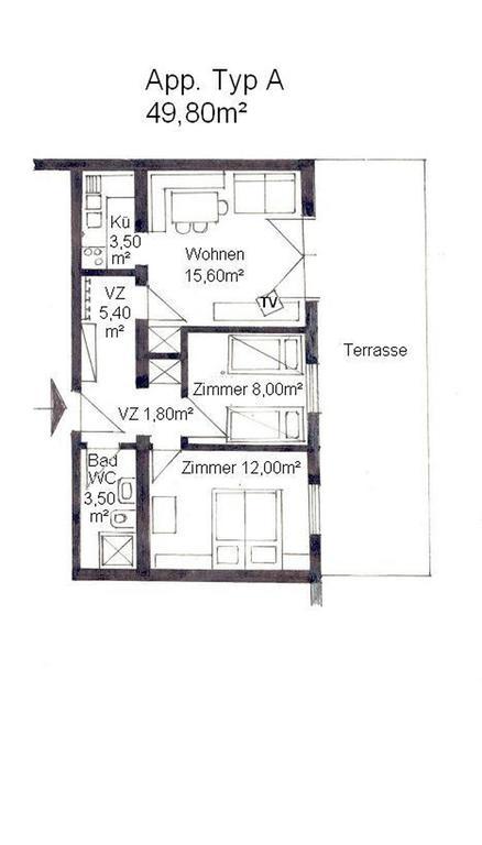 Haus Bergblick Apartman Bad Kleinkirchheim Szoba fotó